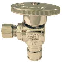 Conbraco EPXVA1214C Angle Stop Valve, 1/2 x 1/4 in, ASTM F1960 Brass x Compression