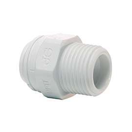 John Guest PP010823WP Connector, 1/4 in FNPT, 3/8 in FNPT