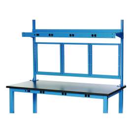 Panel Mounting Rail, For Use with Global Industrial 60" Wide Workbenches, 125 lb Weight Capacity