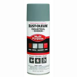 Industrial Choice 1600 System Multi-Purpose Enamel Spray Paint, Flat Gray, 12 oz Aerosol Can, 6/Carton