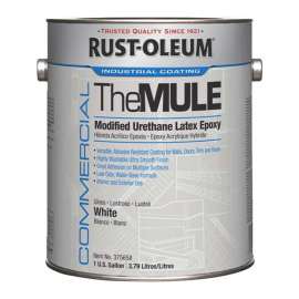 Commercial The MULE (Modified Urethane Latex Epoxy), Interior/Exterior, Gloss Glass White, 1 gal Bucket/Pail, 2/Carton