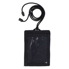 Squids 3389 Wallet ID/Badge Holder,Horizontal/Vertical, Black, 3.75 x 5 for 2.75 x 3.5 Insert, 18" Cord
