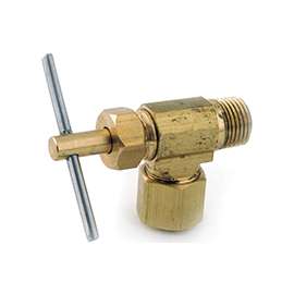 Anderson Metals 759103-0402 Straight Needle Shut-Off Valve, 1/4 in Compression x 1/8 in MIP, Brass