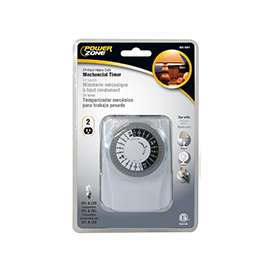 PowerZone Heavy Duty Indoor Electromechanical Timer, 125 V, 15 A, 24 Hr