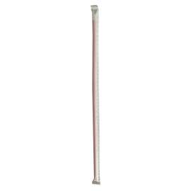 Wrapped Giant Straws, 10.25", Polypropylene, Red, 1,200/Carton