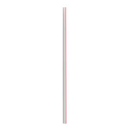 Jumbo Straws, 7.75", Polypropylene, Red/White Striped, 12,500/Carton