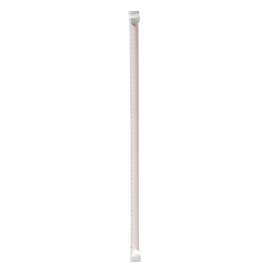 Wrapped Jumbo Straws, 10.25", Polypropylene, Red, 2,000/Carton