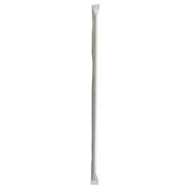 Wrapped Jumbo Straws, 10.25", Polypropylene, Clear, 2,000/Carton