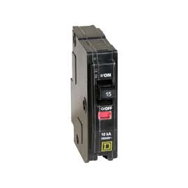 Square D QO QO115C Miniature Circuit Breaker, 120/240 VAC, 48 VDC, Thermal Magnetic Trip, Plug-In Mounting