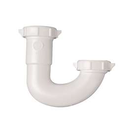 Plumb Pak PP66-1W J-bend, 1-1/2, 1/2 x 1-1/4 in Slip Joint, White