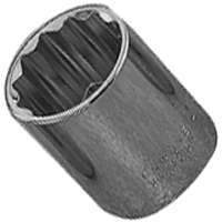 Vulcan Socket, 1/2 In Drive, 1-1/8 In, 12 Point, Chrome Vanadium Steel, Chrome