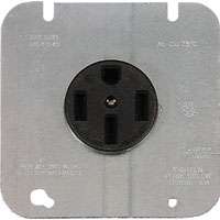 Eaton Wiring Devices 1168 Series 1168-2-SP Power Receptacle, 50 A, Black