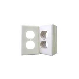 Eaton Wiring Devices 2132W-JP Standard-Size Duplex Receptacle Wallplate, 1-Gang, Thermoset, White