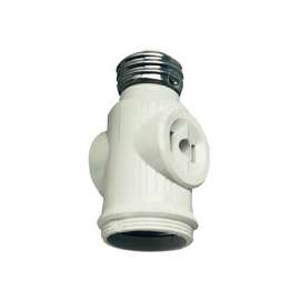 Arrow Hart 715-3W-SP Current Tap Socket, 125 V, 660 W, Medium Base, Light Almond