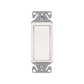 Eaton Wiring Devices 7500 Series 7511W-SP-C Rocker Switch, 120/277 V, Strap Mounting, Thermoplastic, White