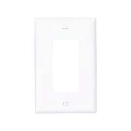 Eaton Cooper Wiring PJ26W Decorative Wallplate, 1-Gang, Polycarbonate, White