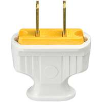 Eaton Cooper Wiring 1912W-BOX Flat Handle Body Electrical Plug, 125 V, 15 A, Thermoplastic