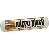 WOOSTER R235-9 Paint Roller Cover, 5/16 in Thick Nap, Microfiber Cover, White