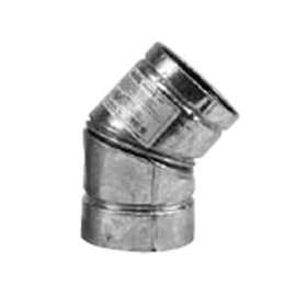 SELKIRK VP PELLET PIPE 243216/243215 Stove Pipe Elbow, 45 deg, 3 in, Stainless Steel