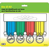 HY-KO KC143-4 Key Identification Tag Kit, Plastic, 5