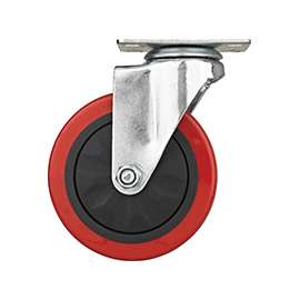 ProSource Swivel Swivel Plate Caster, 4 In Dia, 220 Lb, Polyurethane