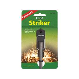 Coghlans 1005 Flint Striker, 5/16 in Dia x 3-7/8 in L Rod, Ferro Cerrium, Metallic Dark Gray