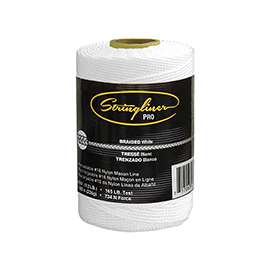 Stringliner Pro Series 35453 Construction Line, 165 lb Weight Capacity, 500 ft L, #18 Dia, White