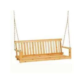 Jack Post Traditional Porch Swing Seat, 2 Persons Seat, Strong Hang, 500 Lb, Fir Wood, Natural, 17-3/4 In L