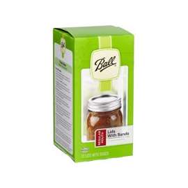 Ball 1440030000 Regular Mouth Lid and Band, Steel