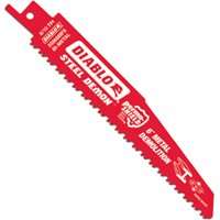 Diablo DS0608BFD2 Reciprocating Saw Blade, 8/10 TPI, Bi-Metal Cutting Edge, Steel