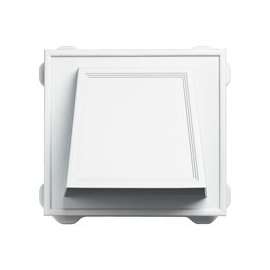 BUILDERS EDGE 140056774001 Hooded Vent, 25 sq-in Net Free Ventilating Area, White