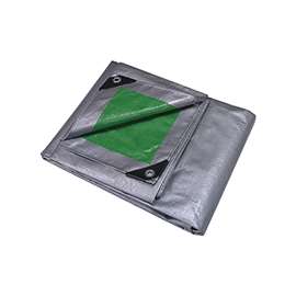 ProSource Heavy Duty Reversible Tarp With Aluminum Grommets, 40 Ft L X 30 Ft W, 12 X 12 In Mesh, Polyethylene