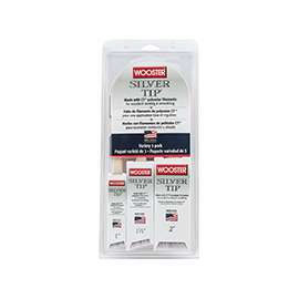 WOOSTER SILVER TIP 5229 Paint Brush Set, 3-Brush, Polyester Trim, Silver/White, Hardwood Handle