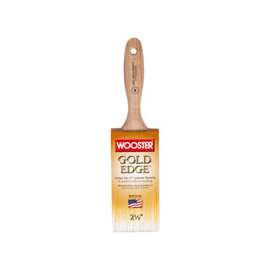 WOOSTER 5232-2-1/2 Paint Brush, 2-15/16 in L Bristle, Flat Sash Handle, Stainless Steel Ferrule