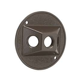 HUBBELL 5197-2 Cluster Cover, 4-1/8 in W, Round, Metal