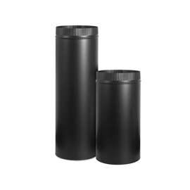 Imperial BM0220 Stove Pipe, 48 in L, 6 in Dia, 24 ga Thick, Steel