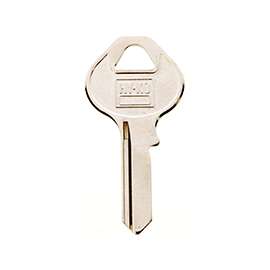 Hy-Ko 11010M5 Key Blank, Brass, Nickel Plated