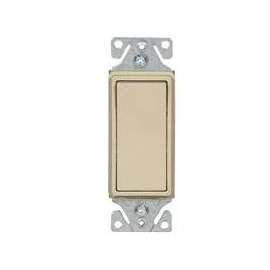 Eaton Wiring Devices 7500 Series 7501V Rocker Switch, 120/277 V, Strap Mounting, Thermoplastic, Ivory