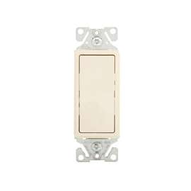 Eaton Wiring Devices 7500 Series 7501LA-BOX Rocker Switch, 120/277 V, Strap Mounting, Thermoplastic, Light Almond