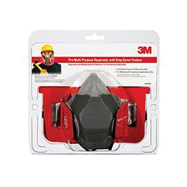 3M 65021HA1-C Valved Household Respirator, M Mask, Dual Cartridge, Multi-Color