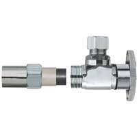Plumb Pak PP20321LF Supply Line Valve, 1/2 x 3/8 in Compression, Brass, Chrome