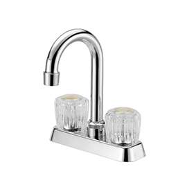 Boston Harbor Bar Faucet With Pop-Up, 1.2 Gpm At 60 Psi, 4 In Center Distance, 2 Acrylic Round Handle