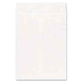 Deluxe Tyvek Envelopes, #10 1/2, Cheese Blade Flap, Self-Adhesive Closure, 9 x 12, White, 100/Box