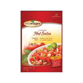 Mrs. Wages W753-J7425 Hot Salsa Tomato Canning Mix, 4 oz Pouch