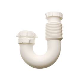 Plumb Pak PP812-55 J-bend, 1-1/2 x 1-1/2 in Slip Joint, White