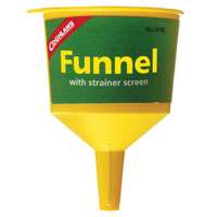 COGHLAN'S 8100 Funnel with Strainer Screen, Polypropylene Yellow Handle