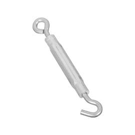 National Hardware 2173BC Series N221-978 Turnbuckle, 220 lb Weight Capacity, Hook Fitting A, Eye Fitting B, Aluminum