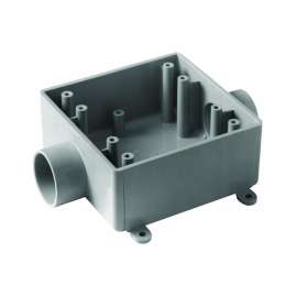 Carlon E9812E-CTN Switch Box, Square, PVC, Gray