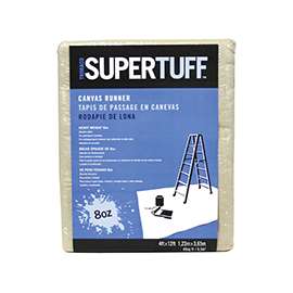 Trimaco SUPERTUFF 58907 Drop Cloth, 12 ft L, 4 ft W, Canvas, Gold