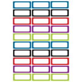 Die-Cut Magnetic Foam Assorted Color Labels/Nameplates, Pack of 30